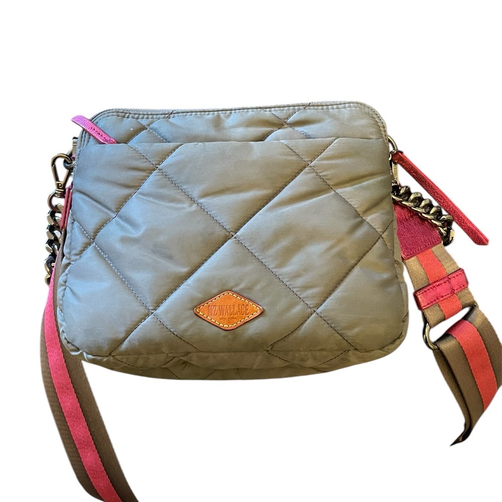 Mz Wallace crossbody bag in gray.